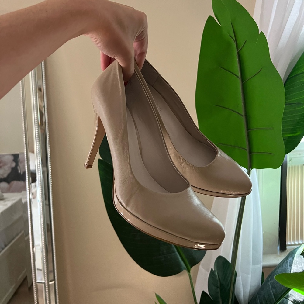 nine west nude heel 4 inch